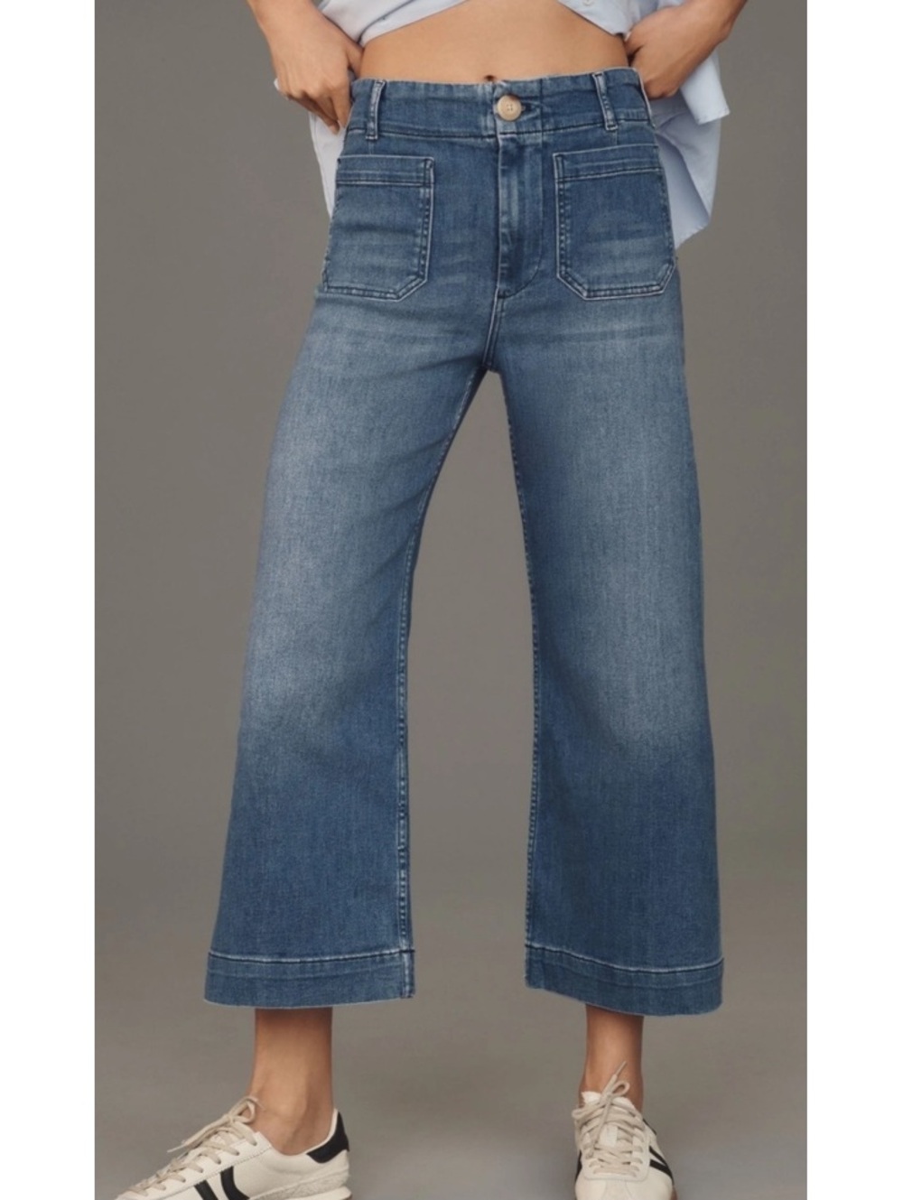 Maeve Anthropologie Colette cropped jeans patch pocket 25